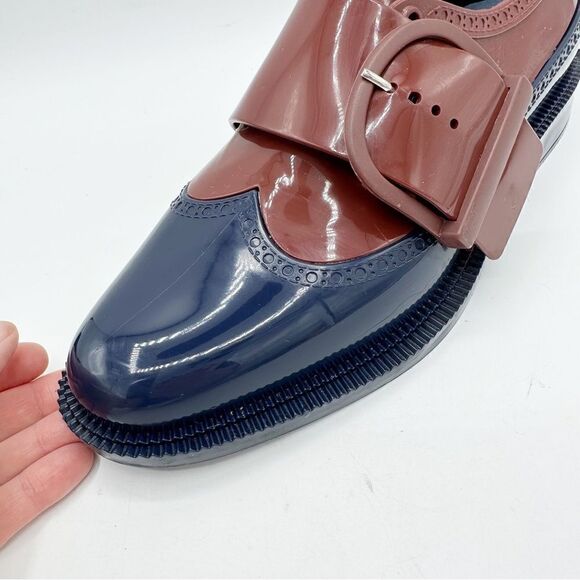 MELISSA‎ BROGUE SPECIAL WOMENS JELLY OXFORDS Red Blue Sz 7 PVC - Picture 7 of 13